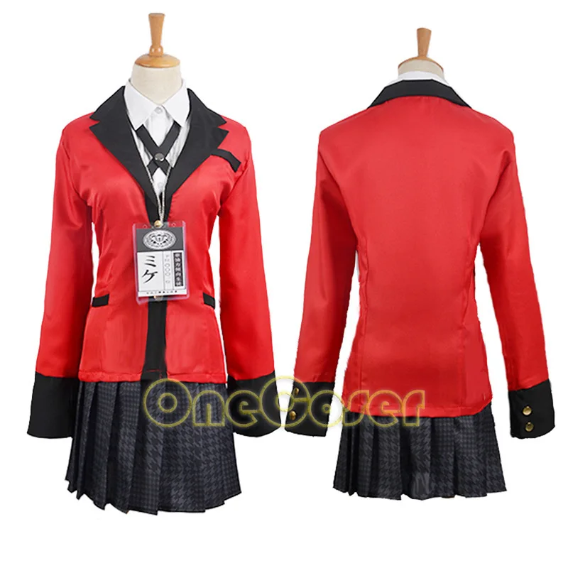 Костюм для косплея аниме Kakegurui Twin hanateмари Tsuzura голубой парик куртка чулки рубашка