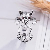 new arrival high quality retro style cute cat animal 30 silver plated ladies open party rings jewelry gift never fade