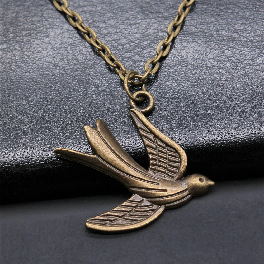 Женский винтажный кулон в виде птицы, 29x28 мм