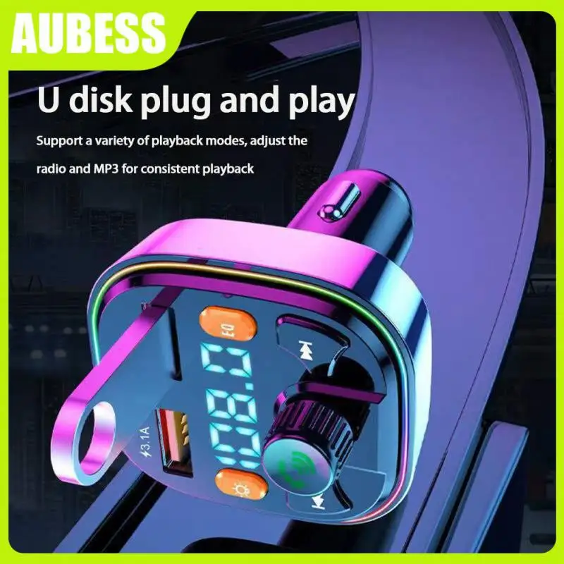 

Q5 Car Mp3 Audio Player Universal Portable Dual Usb Charger Handsfree Multifunctional Car Accessories Hands-free Call