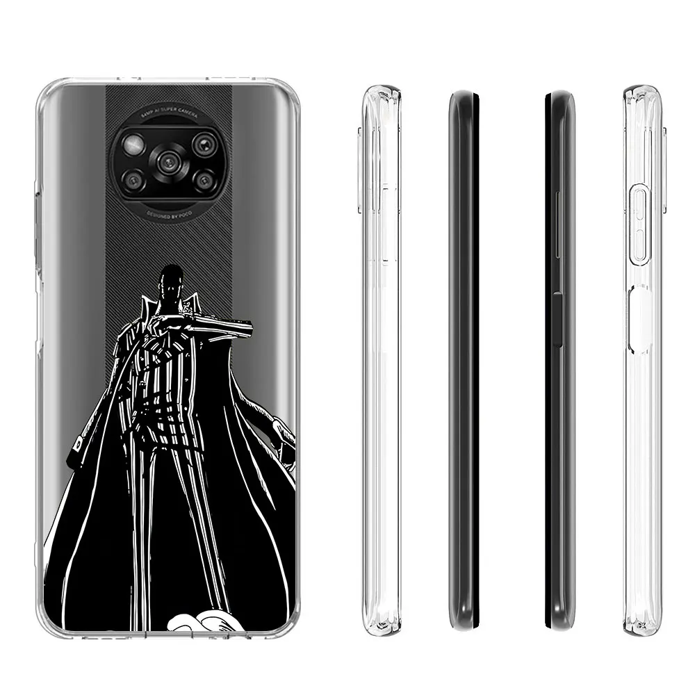 Фото Прозрачный чехол для Xiaomi Poco M7 F7 Ultra F4 X6 M3 X7 M5s M6 X4 NFC M4 F2 Pro, противоударный чехол из ТПУ, Кизару, Эйс, Робин, Лоу, Луффи №3