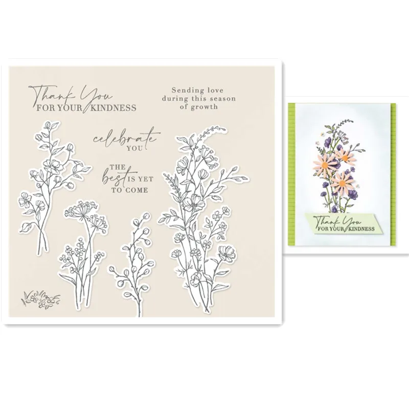 

DAINTY DELIGHT Metal Cutting Dies And Rubber Stamps For Scrapbooking Making Embossing Card Crafts Stencil Template DIY New 2023