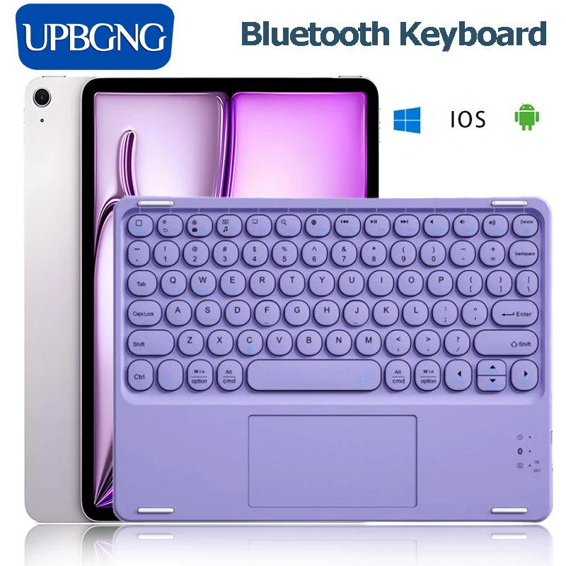 Фото Беспроводная Bluetooth-клавиатура с тачпадом для iPad 11th 2025 11 дюймов A16 Air 13 11 M3 Pro IOS Android Windows Планшет Клавиатура №1