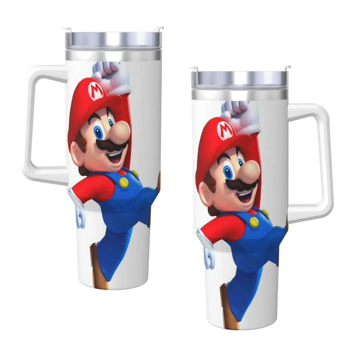 Автомобильные кружки Super-Marios из нержавеющей стали с соломинкой дорожная бутылка