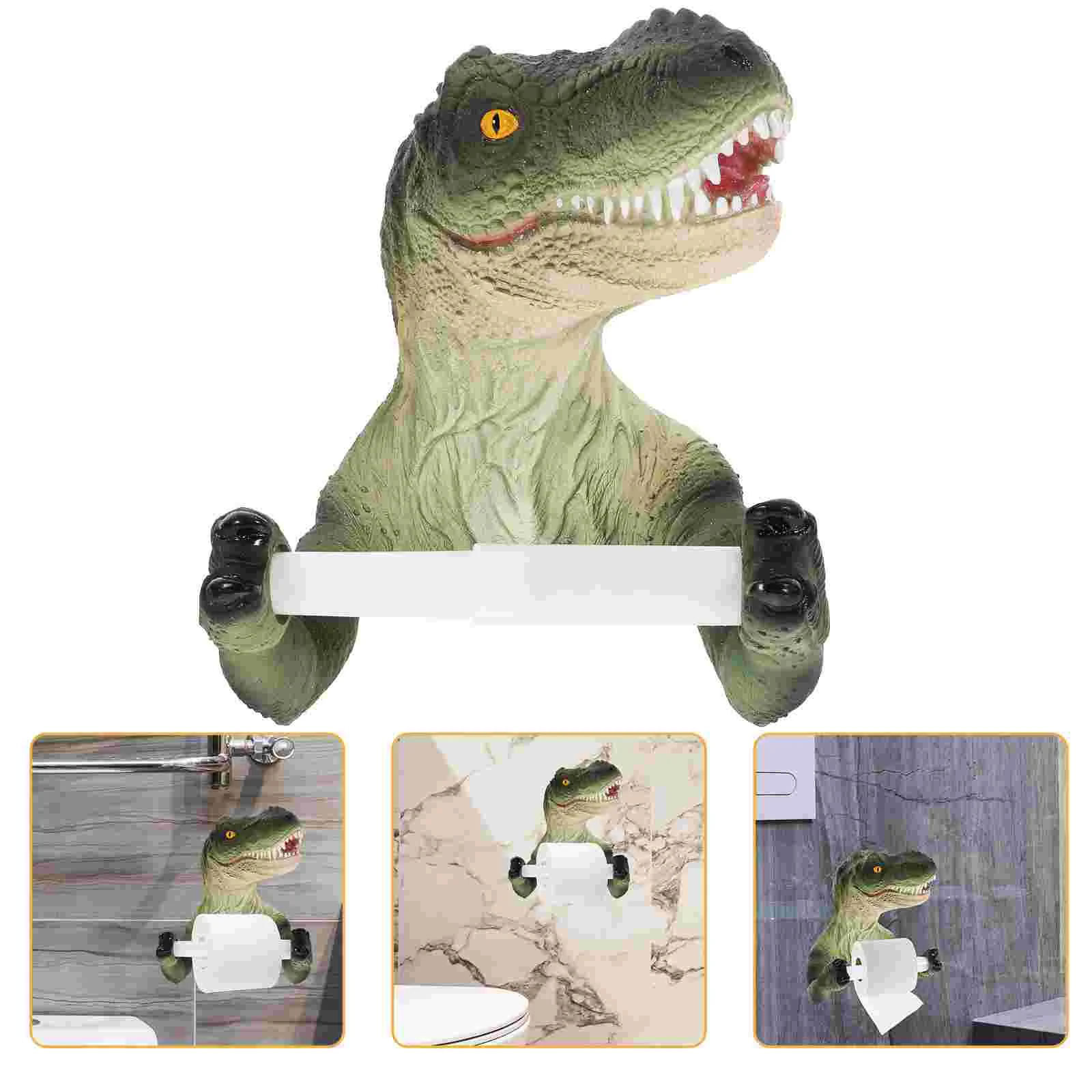 

Держатель для туалетной бумаги в виде динозавра, настенное украшение для ванной комнаты, держатель для туалетной бумаги, держатель для туалетной бумаги