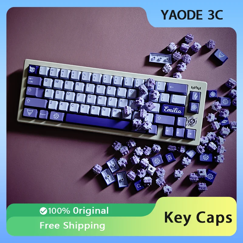 Набор клавиш Aifei Clone GMK Frost Witch набор с фиолетовым профилем вишни ABS Doubleshot колпачки