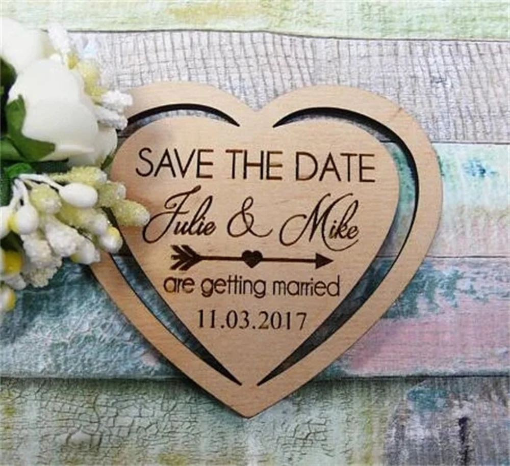 Деревянные сувениры с индивидуальными именами магниты надписью сохранить дату
