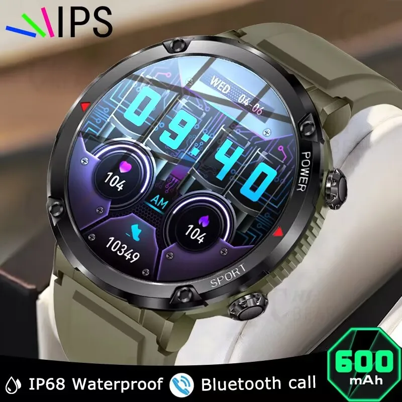 

Bluetooth Call Smart Watch Men 1.6 Inch 400*400HD Pixel 600mAh Large Battery Ultra Long Standby Sport Fitness Tracker Smartwatch
