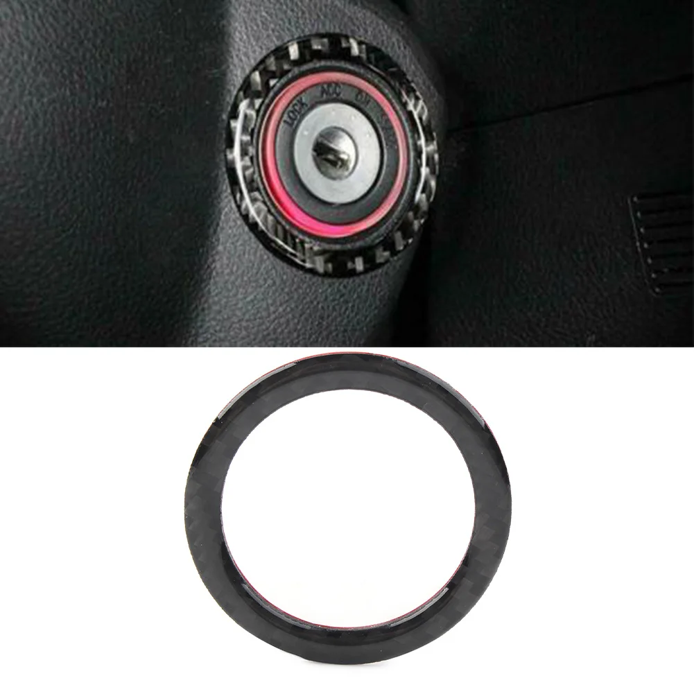 Углеродное волокно ABS кнопка запуска автомобиля кольцо переключателя зажигания