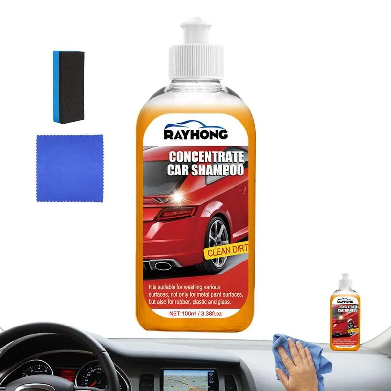 

100ml Multipurpose Car Foam Cleaner With Sponge & Towel Automobile Concentrated Cleaning Kit Clean Liquid For Auto Interior