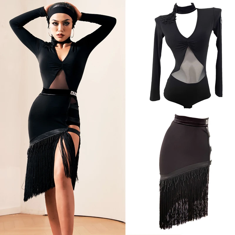 

Женское боди с длинным рукавом и V-образным вырезом