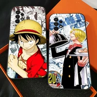 one piece anime phone case for samsung galaxy s20 s20 fe s20 lite s20 ulitra s21 s21 fe s21 plus s21 ultra liquid silicon black