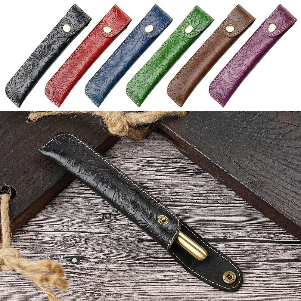 

Резная Цветочная Ретро Защитная крышка для канцелярских принадлежностей, держатель для карандашей, сумка для хранения, чехол для карандаша