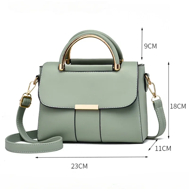 Простая женская сумка из искусственной кожи модная маленькая с ручкой