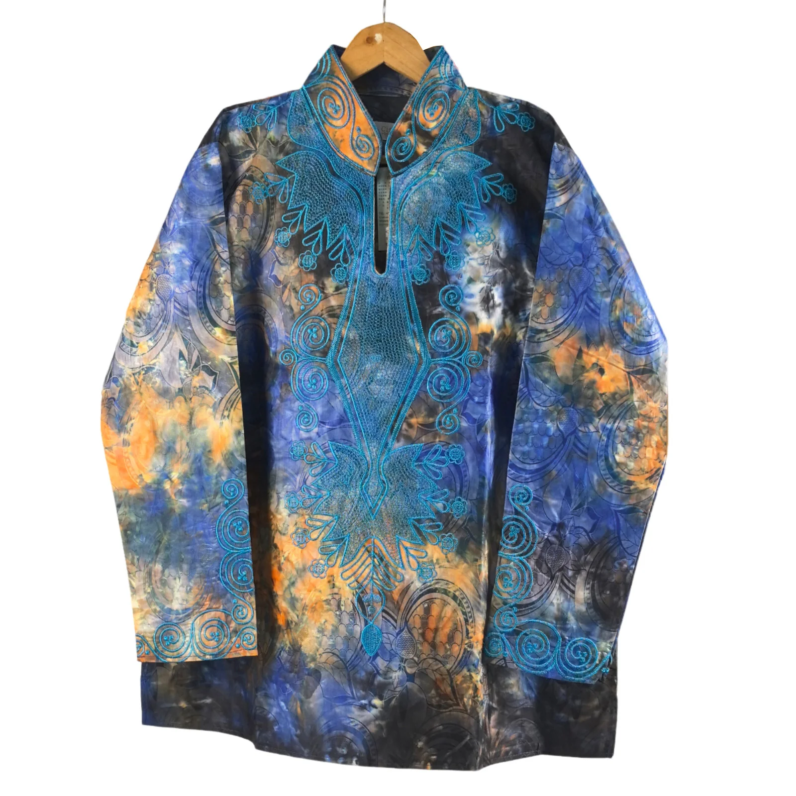 Африканская одежда для мужчин Bazin богатая вышивка дизайн Топ с длинным рукавом