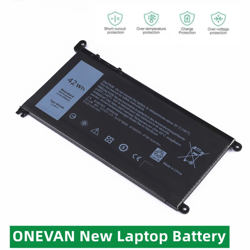 Аккумулятор onwan NewWDX0R для DELL Inspiron 13 5368 5378 7368 14 7460 7472 5468 15 5538 5567 5568 7560 7570 7569 17 5765 P61F 3180