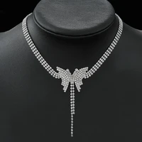 korean butterfly necklace net celebrity clavicle full diamond necklace nightclub european and american sexy necklace women