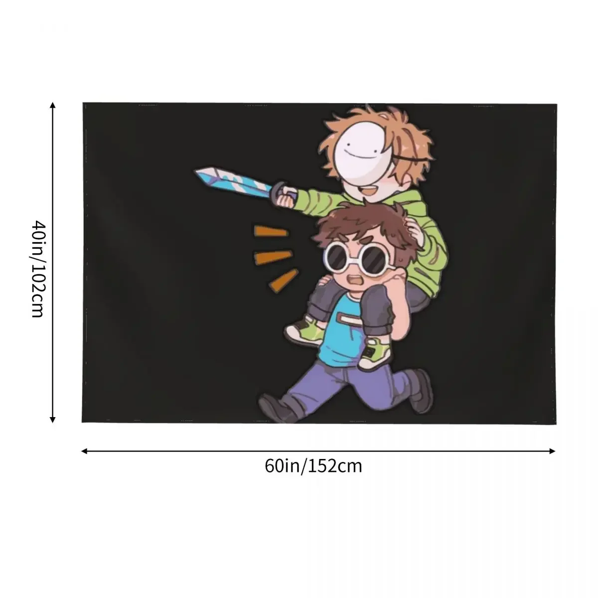 Dream SMP Все члены гобелен из полиэстера