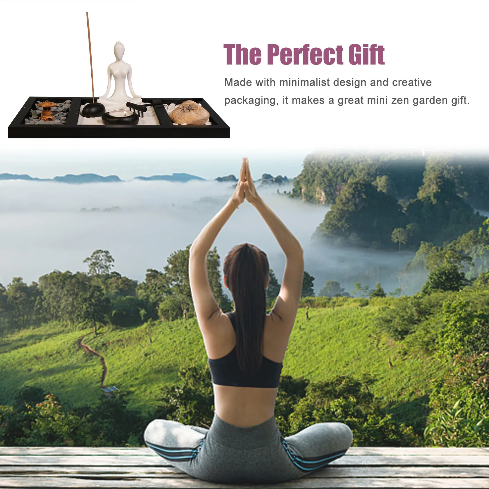 

Статуя для медитации йоги, статуя для йоги, статуя для медитации с основанием для медитации, планшетовые украшения, Zen Garden декор в Стиле Йоги