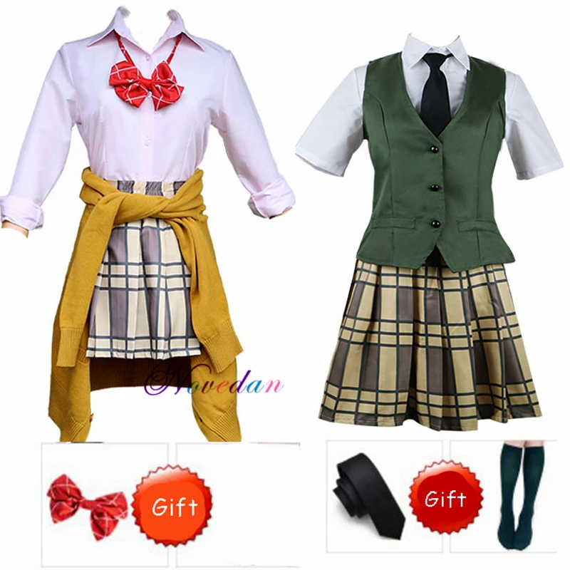 

Anime Citrus Cosplay Costume Wig Aihara Yuzu / Aihara Mei Uniform Outfit Necktie Shirt Skirt Vest / Sweater Stockings