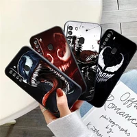 marvel venom cool phone case for samsung galaxy s8 s8 plus s9 s9 plus s10 s10e s10 lite 5g plus coque silicone cover black