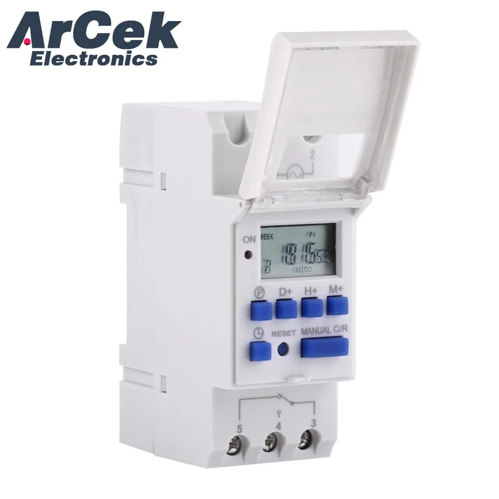 

1 шт. THC15A ZYT15 YP15A программируемый цифровой таймер на Din-рейку, реле времени 25 А 16 А 220 В переменного тока 230 В 110 В/24 В постоянного тока 12 В