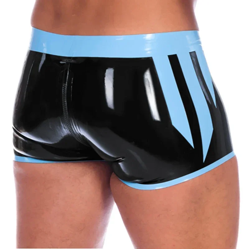 Сексуальные латексные шорты-боксеры для косплея резиновые шорты с рисунком