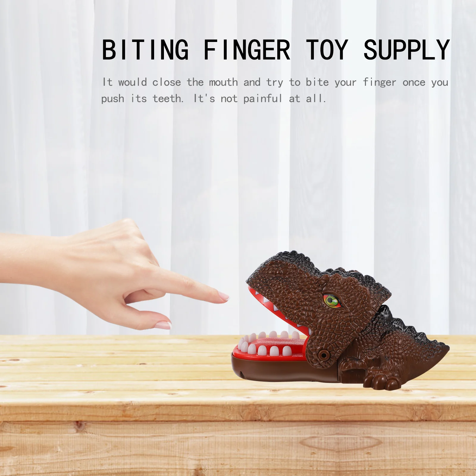 Детский трюк с кусанием пальцев забавные животные резиновая шутка для малышей