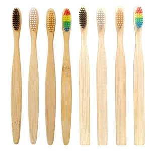 Модная новая бамбуковая зубная щетка экологически чистая деревянная зубная щетка из мягкого волокна экологичные продукты зубная щетка для взрослых