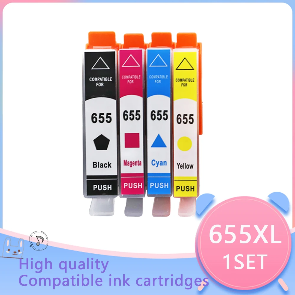 

Compatible HP 655 655XL Ink Cartridge 655XL HP655 Replacement for HP655 Deskjet 3525 5525 4615 4625 4525 6520 6525 6625 Printer