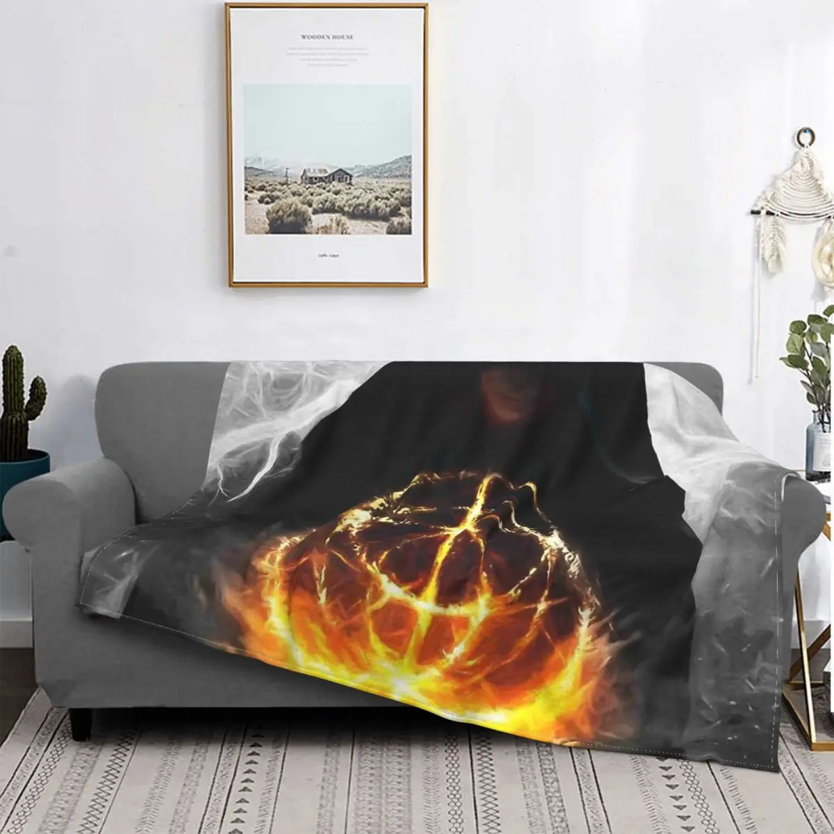 

Elden Ring Bloody Wolf Game Blanket Plush All Season Melina Breathable Thin Throw Blankets For Office Outdoor Bedspread