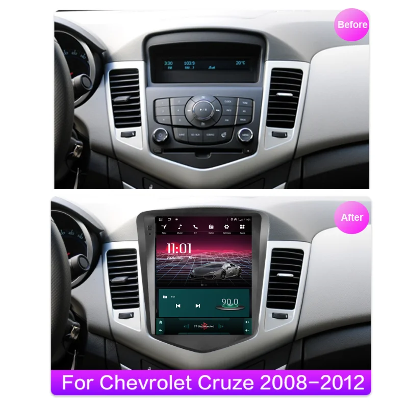 Автомагнитола JUSTNAVI для Chevrolet Cruze J300 2008-2012 2din автомобильное радио стерео Carplay Android