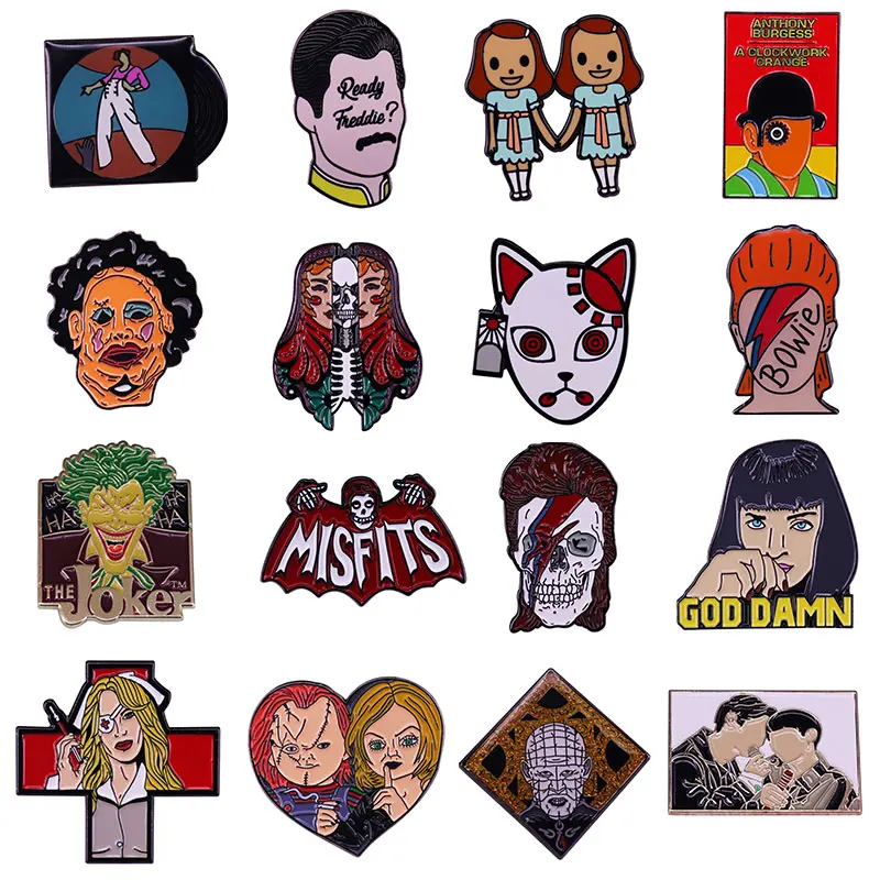 

Коллекция фильмов ужасов, брошь, кукла-призрак и сердце невесты, значок для вдохновения, модные аксессуары для Хэллоуина