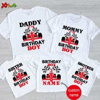 racing car shirt birthday shirt for family shirt matching tshirt party matching clothes boys outfit custom name formula one race