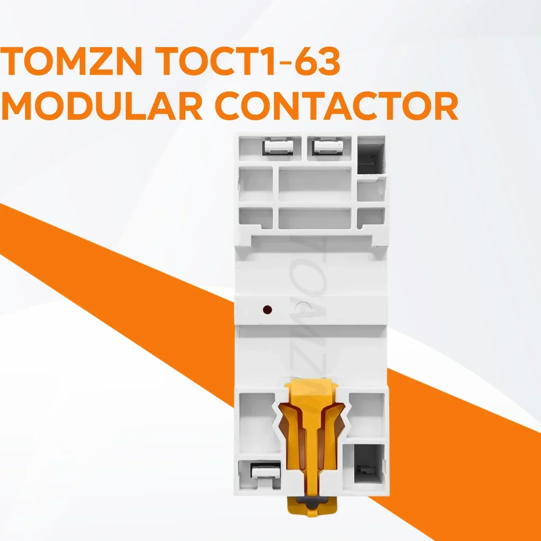 Фото Контактор TOMZN 63A однофазный на DIN-рейку: AC/DC 24/110/230В, основное напряжение: 230В AC, контакты: 2НО2НЗ, 1НО1НЗ, компактный дизайн №4