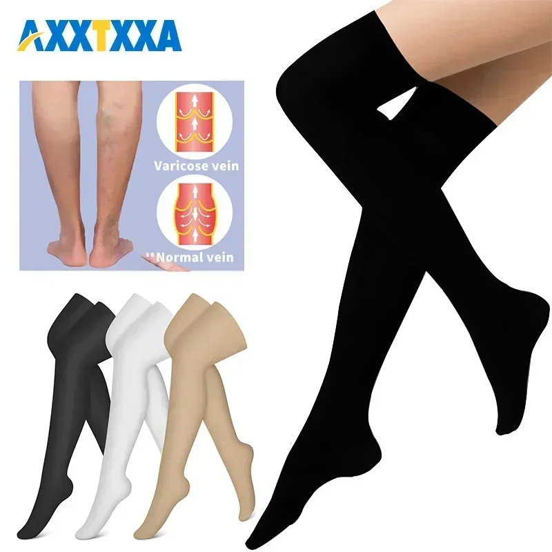 1 пара компрессионные чулки для мужчин и женщин 20-30 мм рт. Ст.