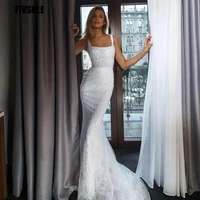 fivsole mermaid robe de mariee wedding dresses 2022 glitter tulle vestidos de novia spaghetti straps dubai african bridal gowns