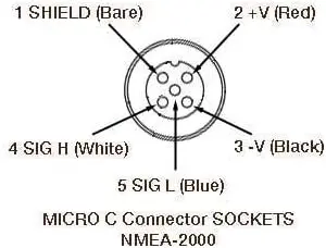 Разъем NMEA 2000 T, 3-портовый, 5-контактный, резьба M12, IP67, водонепроницаемый Т-образный разъем NMEA 2000 (N2k) (Tee) для Garmin Lowrance Simrad B&G (art.: 3920ce201e01c) - 3920ce201e01c