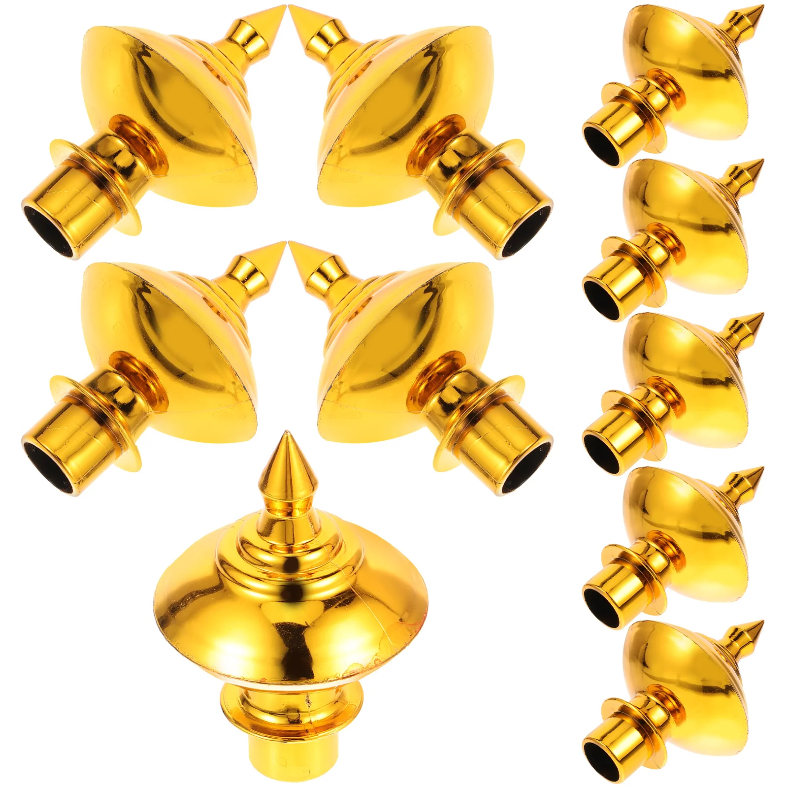 

10 Pcs Flag Pole Replacement Parts Ornament Topper Ornaments Ball Toppers Outdoor Flagpole Hat Accessories