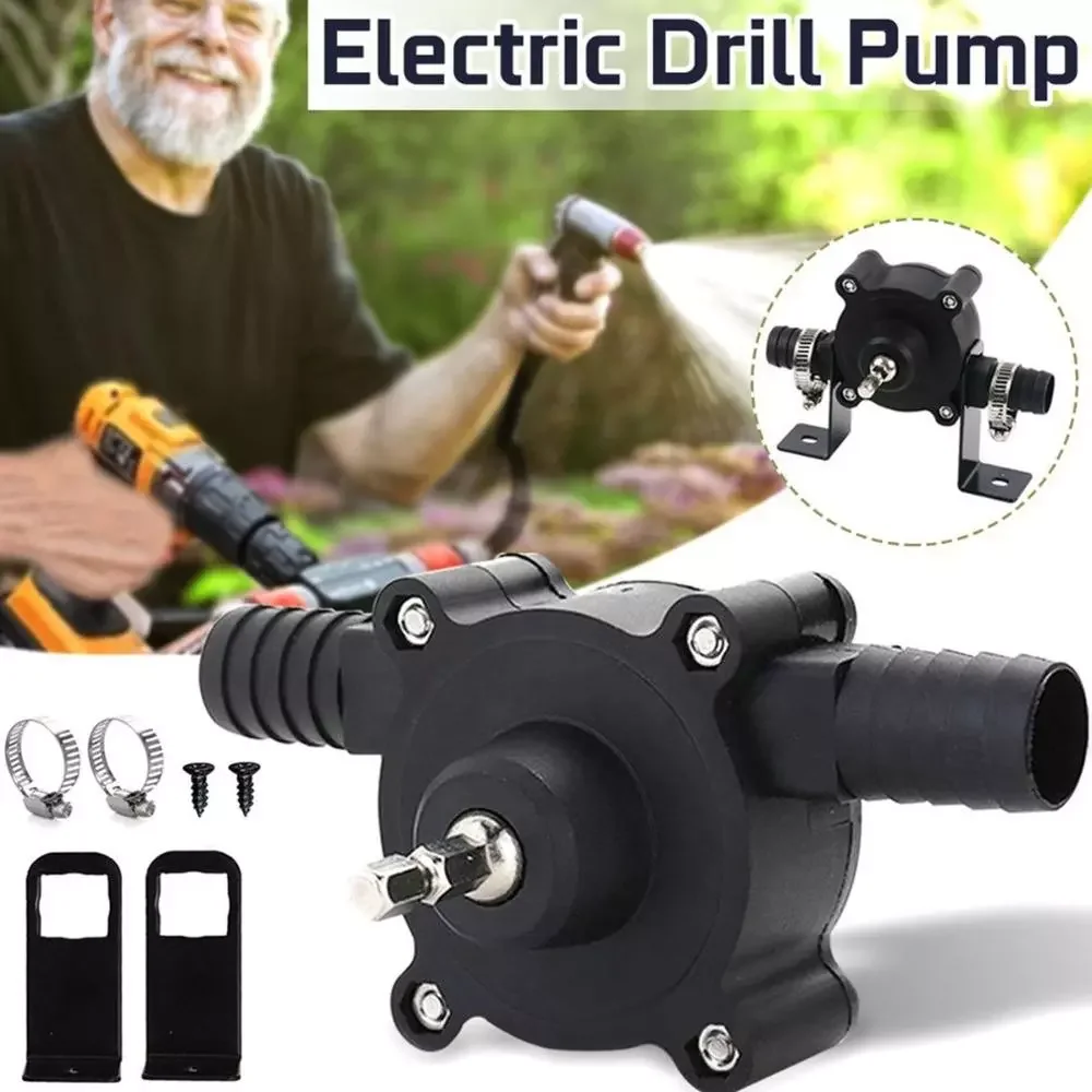 

Electric Drill Pump Self Priming Transfer Pumps Oil Fluid Water Pump Portable Round Shank Heavy Duty Self-Priming Hand