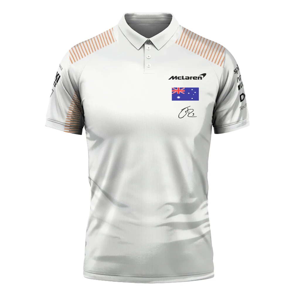 

2023 McLaren Team Same Polo Shirt F1 Race Men's Sports Casual Shirt Short Sleeve Top F1 Formula One Racing Polo Shirt S-5XL