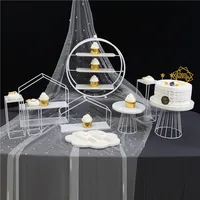 New Gold Wedding Dessert Tray Cake Stand Dessert Wedding Party Birthday Decoration Plate Cake Biscuits Display Metal marble