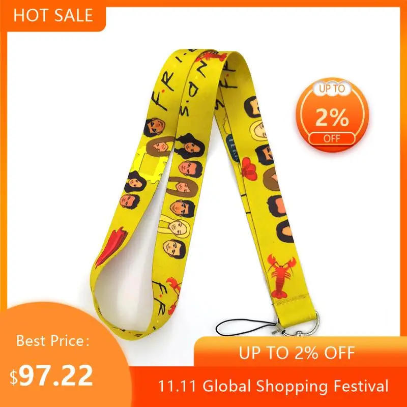 

100 шт. Regooly RE09 забавные ремешки на шею для ТВ-шоу друзей держатель для ID значков брелок для телефона ремешок для телефона подарочная лента тес...