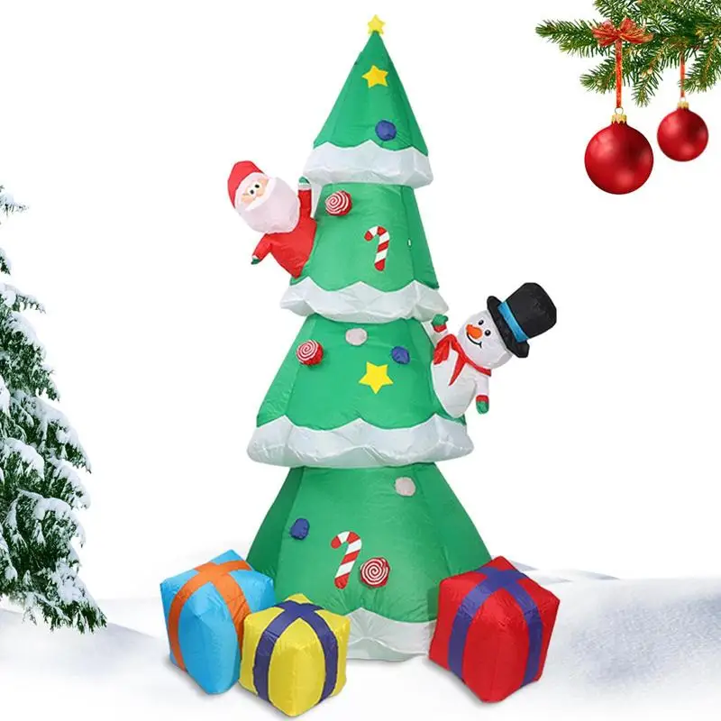 

Christmas Inflatables Tree Decorations 7.8 Feet Light Up Giant Christmas Inflatables With 3 Gift Boxes Christmas Outdoor