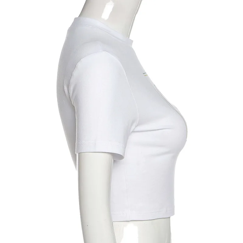 Уличная одежда белая футболка с графическим принтом и коротким рукавом 1920-х