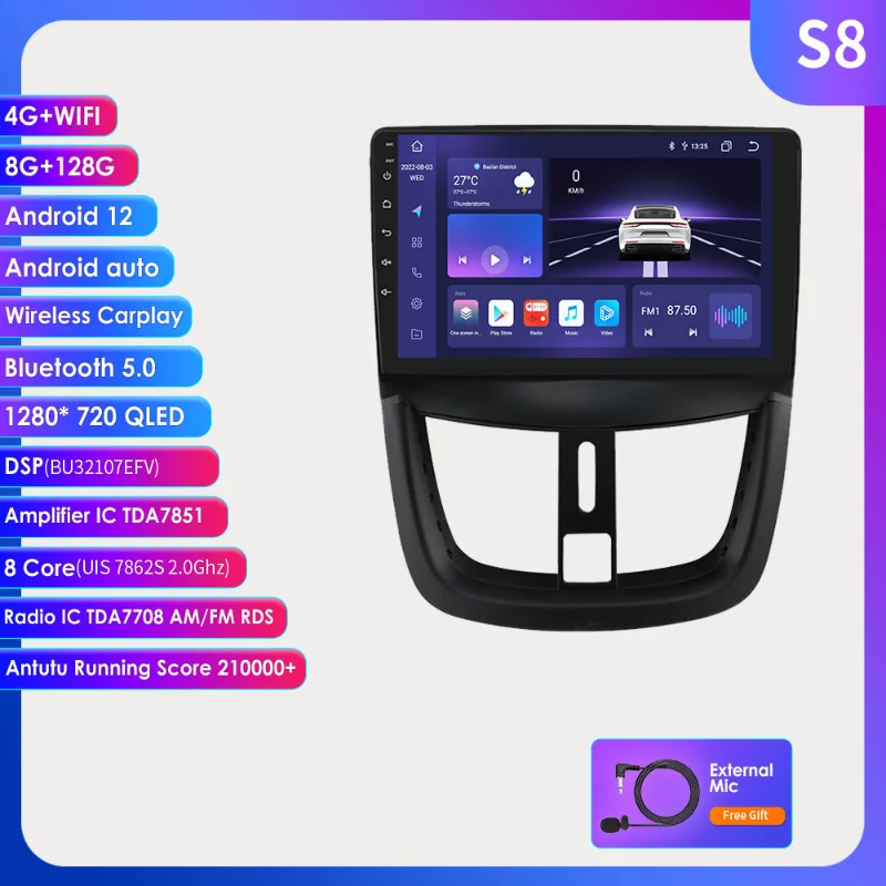 9-дюймовый автомобильный мультимедийный плеер, автомагнитола 2 Din Android, автомобильная интеллектуальная система, стереоприемник GPS для Peugeot PG207 2006-2015 9-дюймовый автомобильный мультимедийный плеер, автомагнитола 2 Din Android, автомобильная интеллектуальная система, стереоприемник GPS для Peugeot PG207 2006-2015