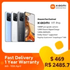 Смартфон Xiaomi 11T Pro, 128 ГБ256 ГБ, Восьмиядерный Snapdragon 888, камера 120 МП, 120 Гц, AMOLED, Вт, HyperCharge