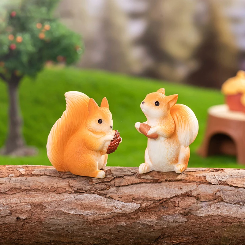 Милая смоляная мини-фигурка белки сосновые шишки кавайные аксессуары украшение