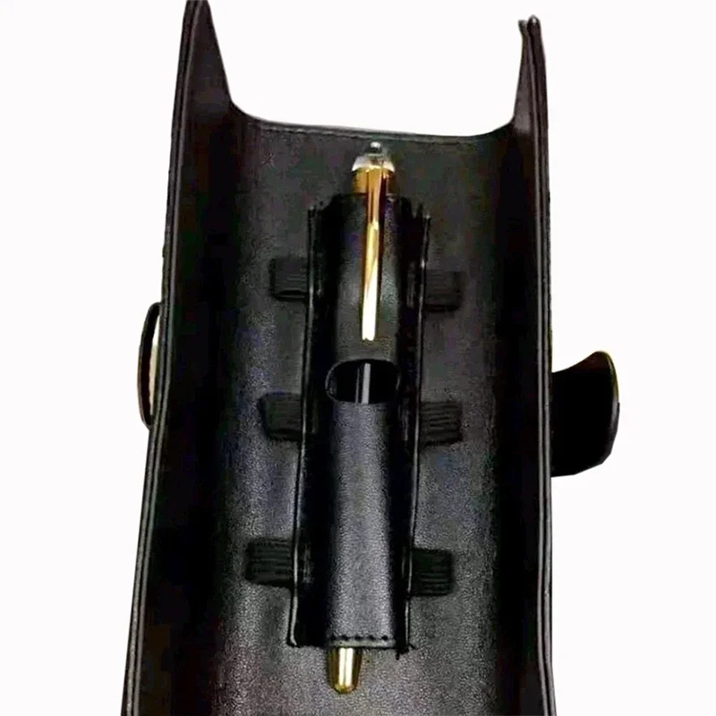 

Роскошный черный кожаный держатель для ручек TS MB, высококачественные канцелярские принадлежности, фотокарандаш