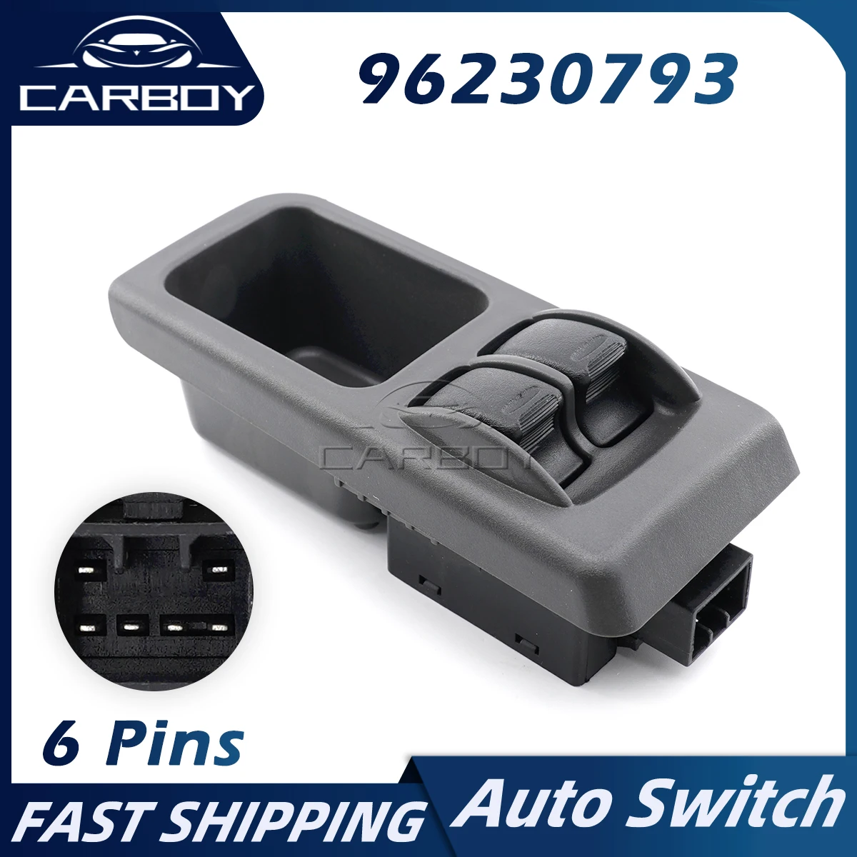 

96230793 Front Left Window Lifter Control Switch Button For Daewoo Lanos 6 Pins 2 Button